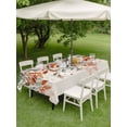 thumbnail image 4 of Outdoor Tablecloth with Umbrella Hole for Patio/Picnic/Party/Camping, Vintage Leaves Waterproof Table Cloth Rectangle Table Cover Washable, Summer Botanical Pastoral Watercolor Rustic (60"x 102"), 4 of 8