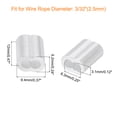thumbnail image 2 of Unique Bargains 100 Pack Aluminum Crimping Loop Sleeve for 3/32' Diameter Wire Rope, Double Ferrule Aluminum Wire Rope Sleeve, 2 of 6