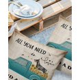 thumbnail image 3 of Outdoor Throw Pillow Cover Farm Teal Truck with Sunflower Dog Waterproof Cushion Covers 2 Pack Love Quote on Retro Newspaper Pillow Cases Home Decoration for Patio Garden Couch Sofa, 3 of 7