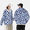 thumbnail image 5 of Picia Blue Roses Women's Men's UPF 50+ Sun Protection Hoodie Shirt Long Sleeve SPF Fishing Outdoor UV Hiking Lightweight Shirts-Medium, 5 of 9