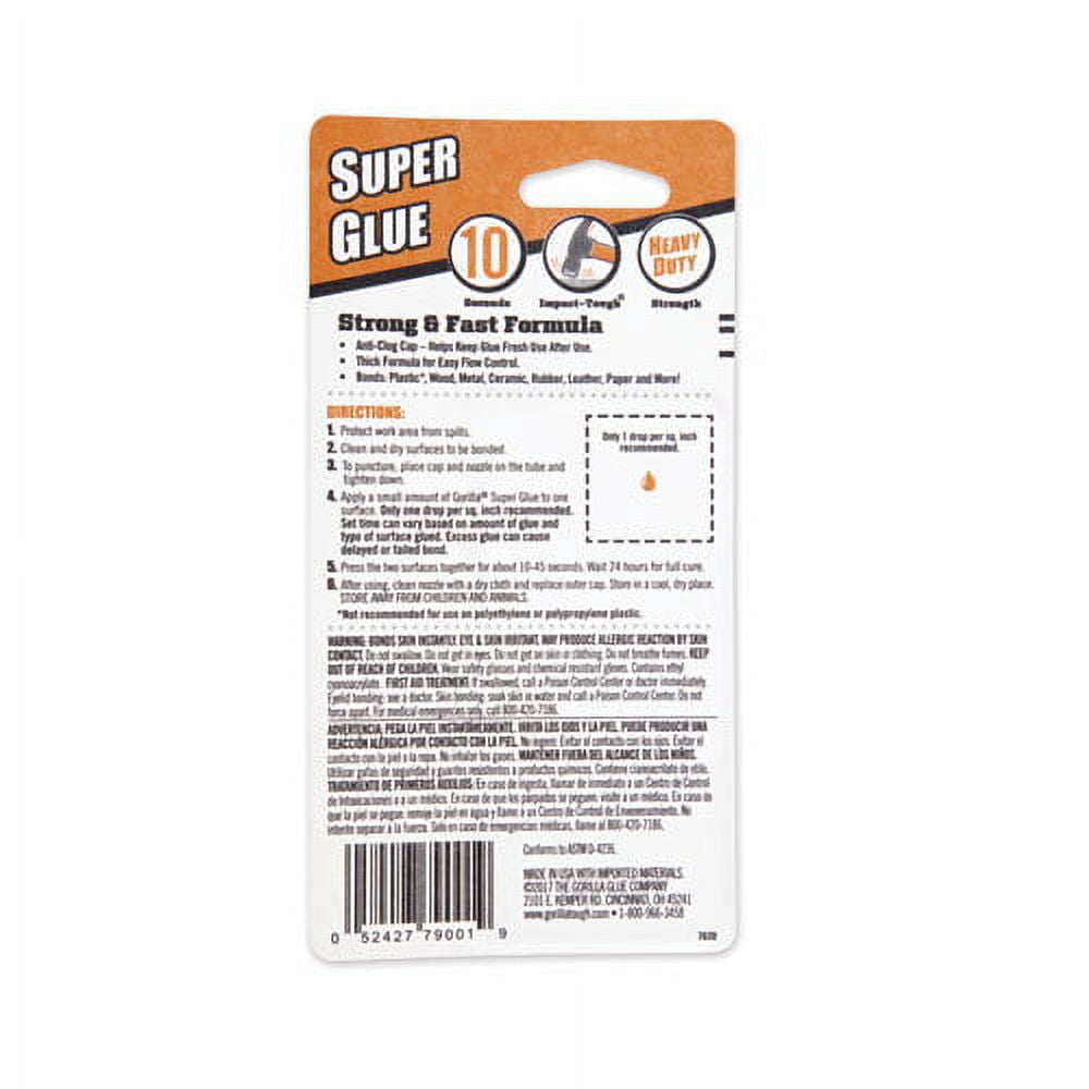 Super Glue, 0.53 Oz, Dries Clear | Bundle of 2 Each