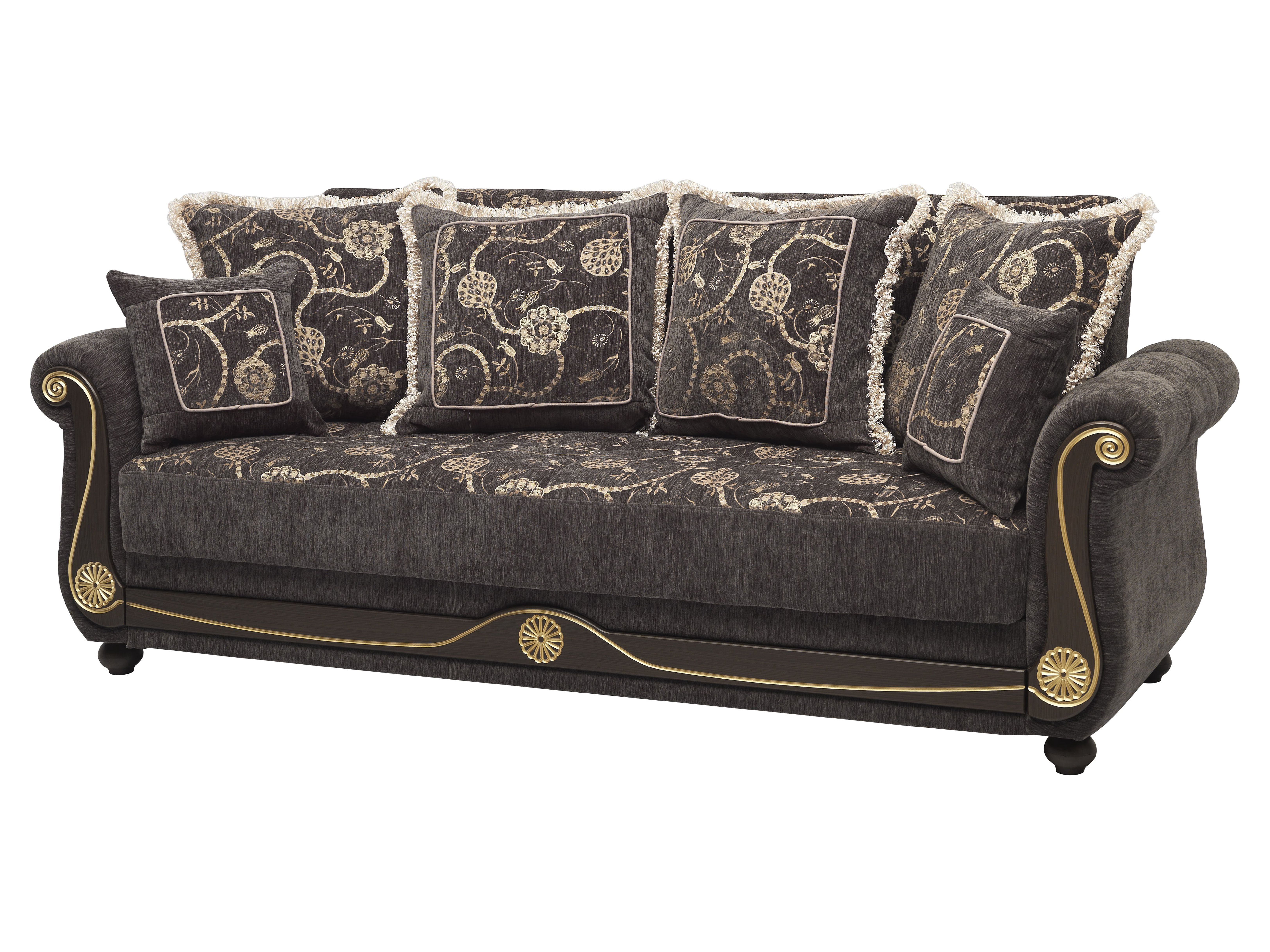 Ottomanson Convertible Sleeper Sofa Bed with Hidden Storage, Firm Comfort Couch, Gray