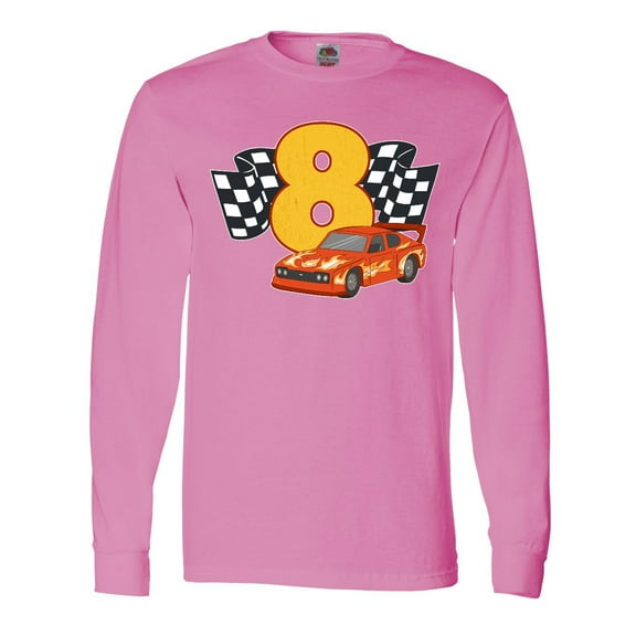 Inktastic Number Eight Race Car Long Sleeve T-Shirt