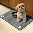 thumbnail image 2 of Dog Mat Pet Feeding Mat for Food and Water Absorbent 20x12in Quick Dry Dog Water Bowl Mat, 2 of 6