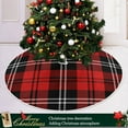 thumbnail image 6 of FMSHPON Christmas Plaid Xmas Christmas Tree Skirt Stand Mat for Holiday Party Decoration Indoor Outdoor 48 inches, 6 of 6