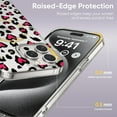 thumbnail image 3 of Magnetic Designed for iPhone 15 Plus Case Clear Compatible with MagSafe Cute Leopard Print Pattern Soft TPU Bumper Shockproof Anti-Scratch Slim Phone Cover for iPhone 15 Plus, Rose, 3 of 7