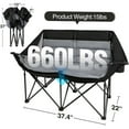 thumbnail image 3 of RedSwing Double Folding Camping Chair,Oversized Portable Loveseat Oversized Portable Loveseat Double Chair Outdoor Camping Backpacking, Black Grey, 3 of 6