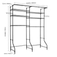 thumbnail image 2 of Over Washer Dryer Shelves, 6 Tier Laundry Rack with Hooks, Adjustable Space Saver, 2 of 9