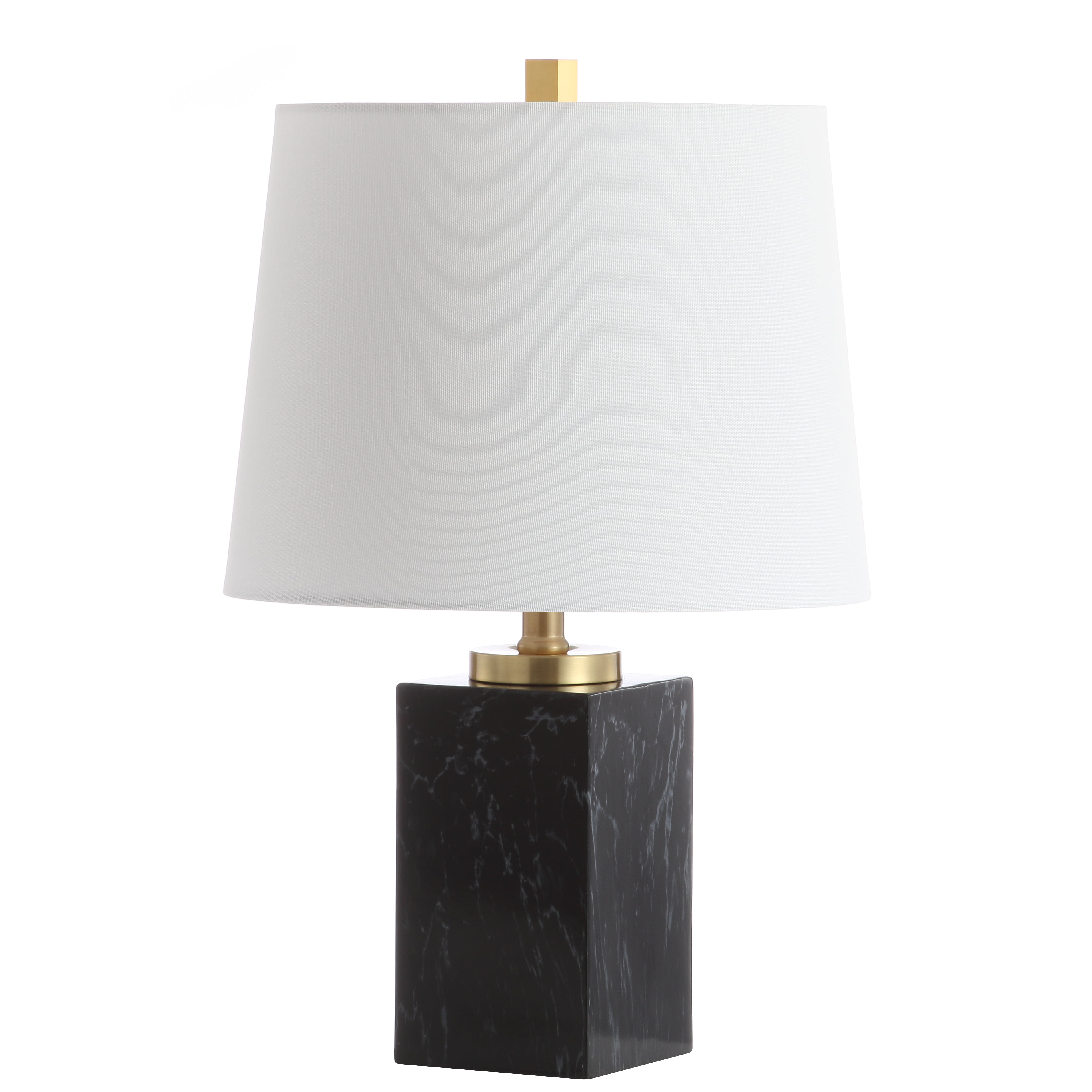 Set of 2 Safavieh Table Lamp 30 in Classic Black Shade Silver Resin Base 