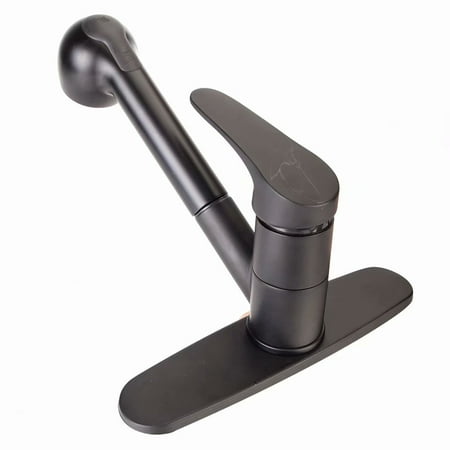 Clearance! All Copper Kitchen Pull Black Faucet