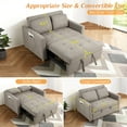 thumbnail image 5 of SEJOV Pull Out Sofa Bed 2 Seater Loveseats, Convertible Linen Sleeper Sofa Bed for Small Space with Adjsutable Backrest & Spring Support, Brown, 5 of 8