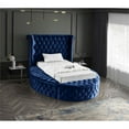 thumbnail image 3 of Meridian Furniture Luxus Navy Velvet Twin Bed, 3 of 5