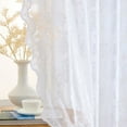 thumbnail image 4 of THD Joelle Floral Soft Decorative Lace Semi Sheer Light Filtering Rod Pocket Window Treatment Curtain Drapery Panels for Bedroom & Living Room - Set of 2 Panels (54 x 84 inches Long, White), 4 of 6