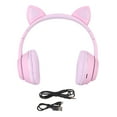 thumbnail image 2 of Lindos auriculares inalámbricos, auriculares Bluetooth con oreja de gato, auriculares Bluetooth con oreja de gato, auriculares estéreo Bluetooth de alta capacidad, 2 of 8