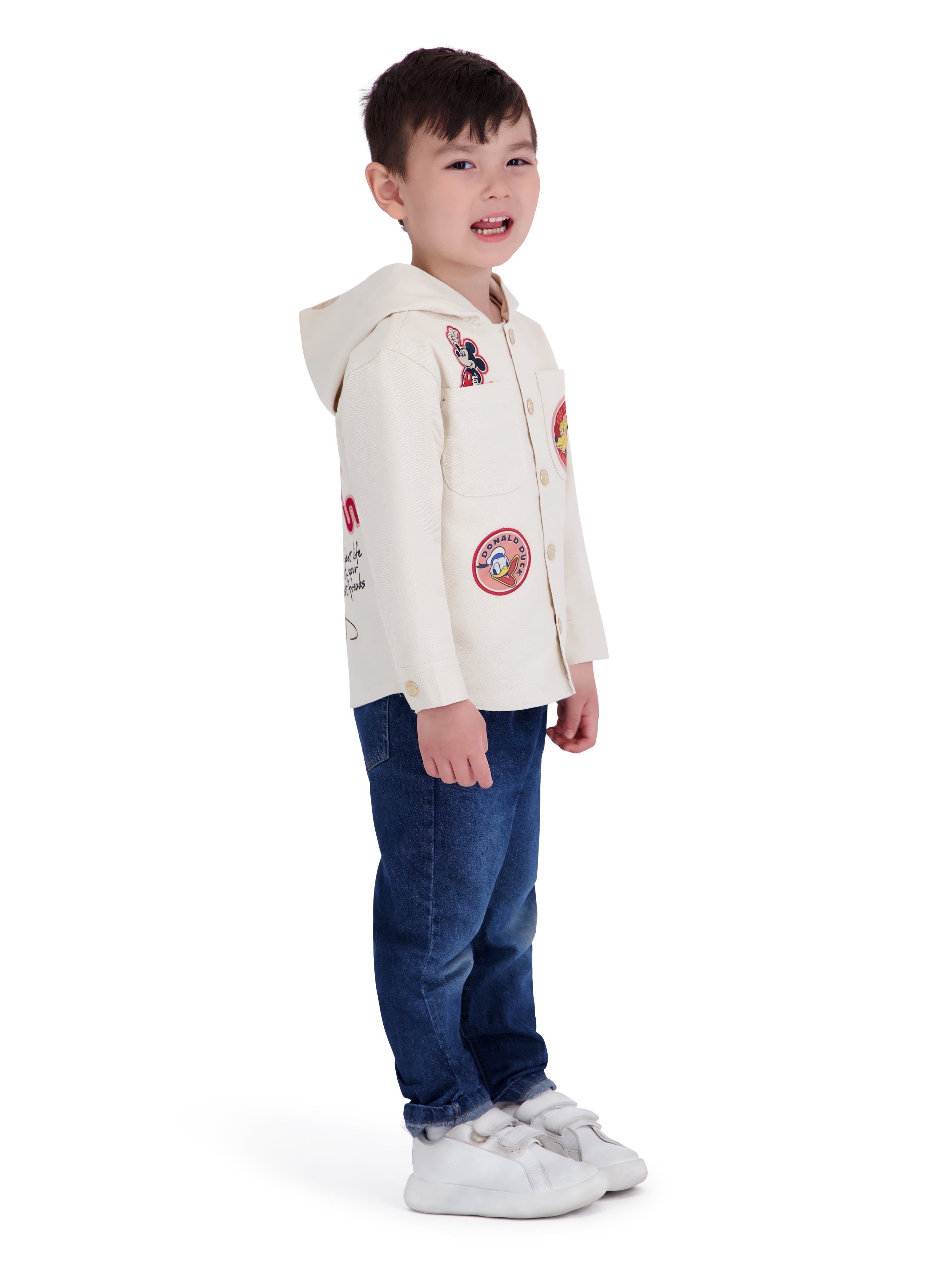 Mickey and Friends Toddler Boy Twill Shacket, Sizes 12M-5T