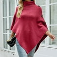thumbnail image 2 of LYXSSBYX Womens Long Sleeve Dress Hot Sale Womens Tops 2022 New Fashion Autumn Winter Solid Shawl Button Cloak Lapel-Neck Knitting Coat Tops, 2 of 6