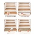 thumbnail image 5 of Stair Treads for Wooden Steps, Brown Farmhouse Peel and Stick Stair Treads with Adhesive, Vintage Country Monochrome Textured Non Slip Indoor Stairs Runner Rugs Mats for Elders Dogs 8"x30"10PCS, 5 of 7