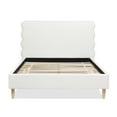 thumbnail image 4 of Jennifer Taylor Home Stockholm Modern Wavy Headboard Platform Bed, Queen, Antique White Polyester, 4 of 10