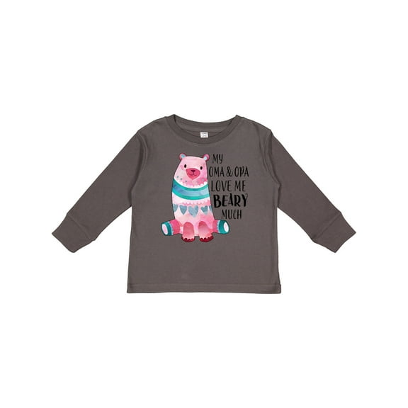 Inktastic My Oma and Opa Love Me Beary Much with Cute Bear Boys or Girls Long Sleeve Toddler T-Shirt