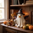 thumbnail image 2 of Witch Hat Ghost Duck Resin Halloween Statue, Cute Spooky Tabletop Figurine, Fall Mantel Shelf Ornament for Home Living Room, Party Counter And Holiday Table Decor, 2 of 6