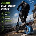 thumbnail image 3 of AJOOSOS X750 MAX Electric Scooter, 43 mph Max Speed, 50 Miles Long Range, 3200W Motor, Foldable Scooter Electric for Adults, 3 of 8