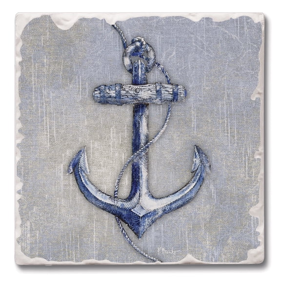 Thirstystone "Vintage Anchor" 4-Pack Tumbled Tile Coasters