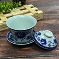 thumbnail image 6 of Porcelain Gaiwan 5oz Teacup Gongfu Tea Cup Tureen Chinese Sancai Cover Bowl Lid Saucer Set, 6 of 7