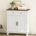 thumbnail image 1 of Farmhouse Sideboard with 3 Adjustable Shelves & Large Drawer, Kitchen Storage Cabinet for Dining Room & Entryway, 1 of 7