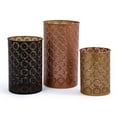 thumbnail image 1 of Truu Design, Metallic Laser Cut Candle Holders, Set of 3, 1 of 6
