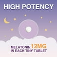 thumbnail image 5 of Lovita Melatonin 12mg Fast Dissolve Tablets, with Vitamin B6, L-Theanine, and 5-HTP for Sleep Support – 120 Vegetarian Tablets (Pack of 3), 5 of 7