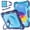 Blue+Navyblue, variant on Rugged Case for Apple iPad A16 11th Generation 11" 2025/ iPad 10th Gen 10.9" 2022, Rotating Kickstand Heavy Duty Shockproof Cover with Pencil Holder & Shoulder Strap Kids Friendly