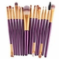 thumbnail image 1 of (2 Pack) 15Pcs Makeup Brush Set Cosmetic Brushes Tools Kit for Highlighter Eye Shadow Eyelash Eyebrow Complete Beauty, 1 of 1