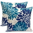 thumbnail image 1 of Juego de 2 fundas de almohada decorativas, color azul, 18.0 x 18.0 in, fundas de almohada para sofá, sala de estar, exterior, 1 of 5