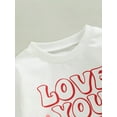 thumbnail image 5 of Bagilaanoe Toddler Baby Girl Boy Valentine's Day Sweatshirt Long Sleeve Letter Print Pullover 6M 12M 18M 24M 3T Kids Loose Tee Tops, 5 of 8