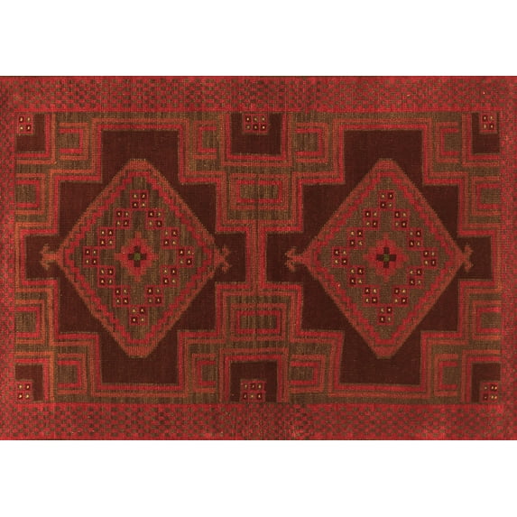 Ahgly Company Indoor Rectangle Persian Orange Traditional Area Rugs, 5' x 8'