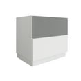 thumbnail image 3 of Castle Place Modern Wood 2 Drawer Nightstand, White, 3 of 7
