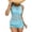 Light Blue, variant on Guluxicc Women's 3 Piece Tankini Swimsuits with Cover Ups Tank Top Tummy Control Boyshorts Swim Bathing Suits for Summer Beach Vacation
