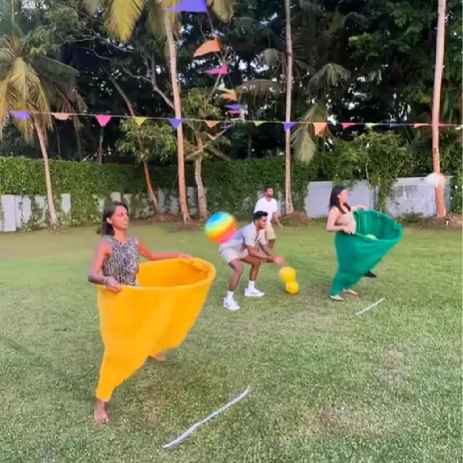 Granny Pants Yard Game, Granny Pants Outdoor Game with Bouncy Balls, Granny Pant Party Rush! - The Ultimate Backyard Party Games! Team Relay Family Reunion Field Games Set