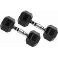 thumbnail image 2 of Signature Fitness Rubber Encased Hex Dumbbell  Multiple Sizes, 2 of 6