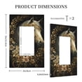 thumbnail image 5 of Zufioo Palatial Gold Pattern Horse Print Switch Wall Plate, Dustproof and Heat-resistant Decorative Wall Switch Cover, Suitable for Residential and Commercial Areas-Mid-size, 5 of 8