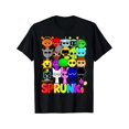 thumbnail image 1 of Sprunki Boys' and Girls' Colorful Cartoon Character T-shirt - Breathable, Moisture wicking Round Neck Short Sleeve Shirt | Casual Streetwear Fashion, Suitable for Young People, Fun, Bottom Shirt, Com, 1 of 6
