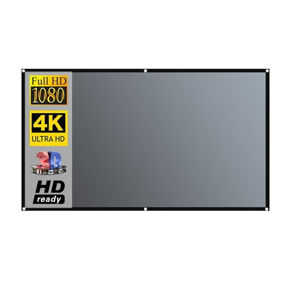 Projector Screen 16:9 Metal Anti Light Curtain Reflective Fabric Cloth For Movie Home Theater Cinema Office Video Gam ,Wrinkle-Free