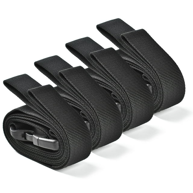 4 Packs 53X1 Inch Adjustable Utility Strap Outddor Camping Luggage Packing Straps with Quick-release Buckles