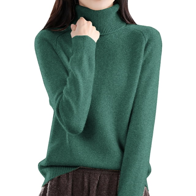 Chandail Col Roulé pour Femmes Pulls Col Roulé pour Femmes 2025 Surdimensionné Automne Manches Longues Doux Chandail Décontracté, Chandail Col Roulé pour Femmes TTTTG