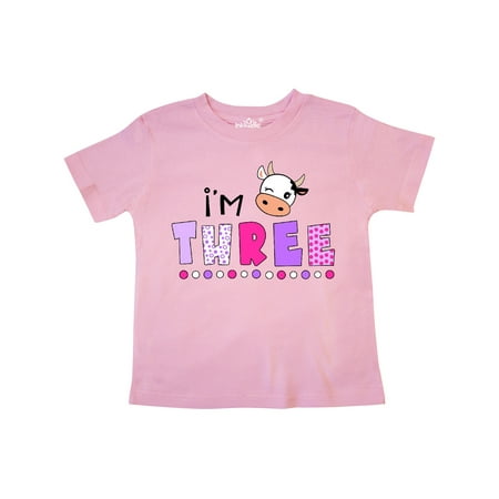 

Inktastic I m 3 Cute Cow and Polka Dots Gift Toddler Boy or Toddler Girl T-Shirt
