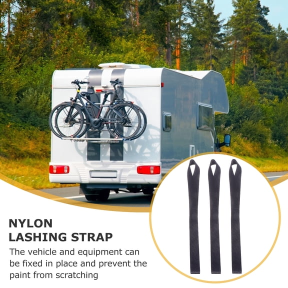 HOOWIFFY 8 Pcs Black Ratchet Wheel Tie Down Straps Polyester for Scooter Motorcycle