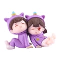 thumbnail image 4 of Mini figuras de casa de muñecas, figuras de pareja, modelo de novio, regalo de aniversario, pastel Estilo A, 4 of 9