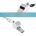 thumbnail image 4 of 25pcs Stainless Steel Whistle with Metal Rope Training Whistle Referee Whistle for Sports Basketball Football Camping Rescue Hiking Stainless Steel Wh, 4 of 5