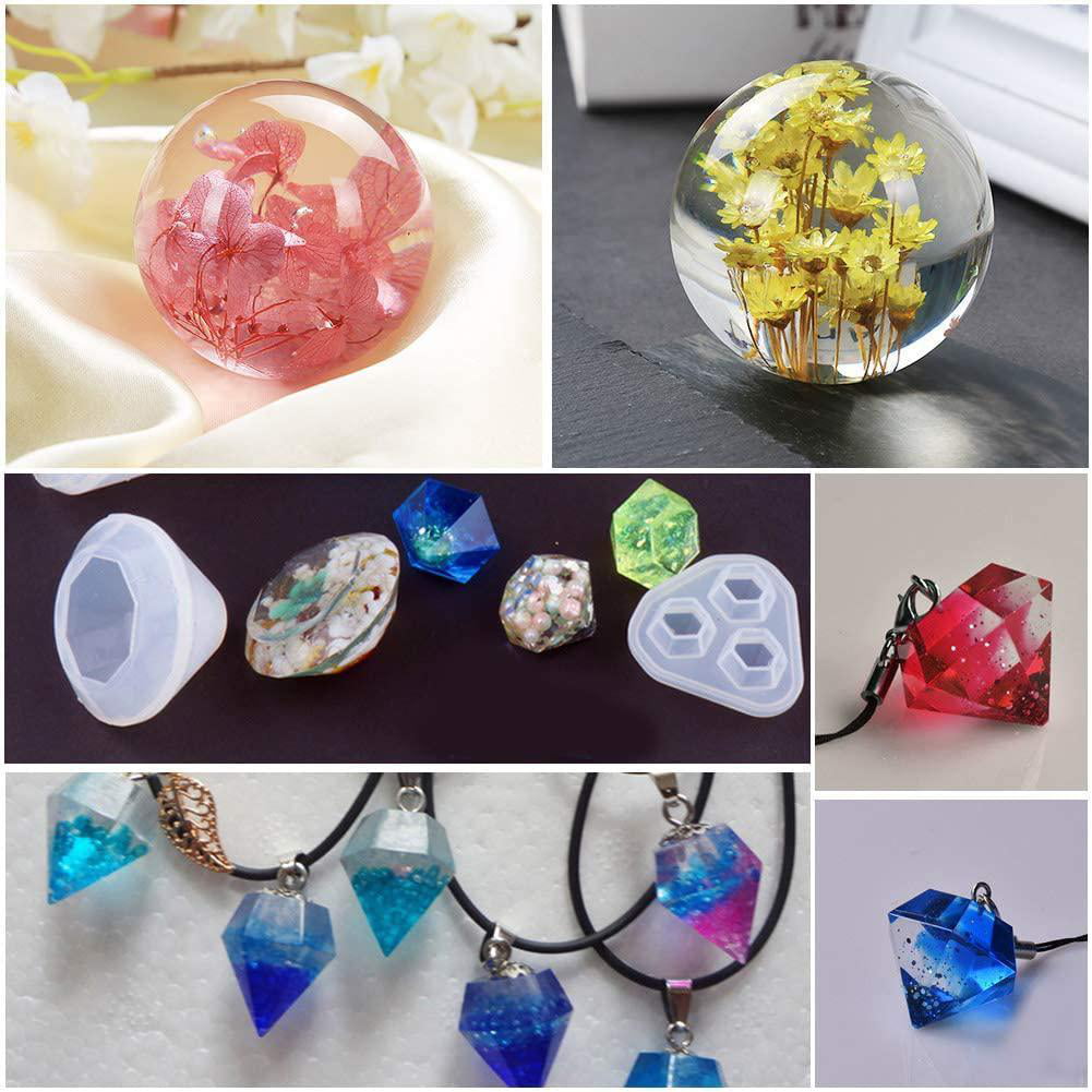 Jewelry Making Pendant Molds 1Set Art Pyramid Silicone DIY Resin Craft Mould 