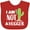 Red, variant on Inktastic I Am Not a Hugger with Cactus Boys or Girls Baby Bib